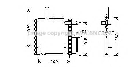 Конденсатор, кондиционер MZ5197 AVA QUALITY COOLING