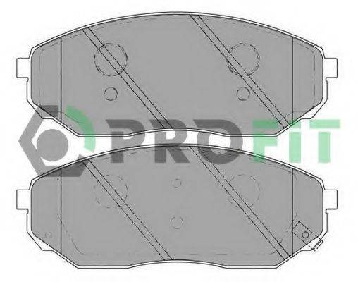 Комплект тормозных колодок, дисковый тормоз 5000-1735 PROFIT