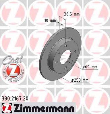 Тормозной диск 380.2167.20 ZIMMERMANN