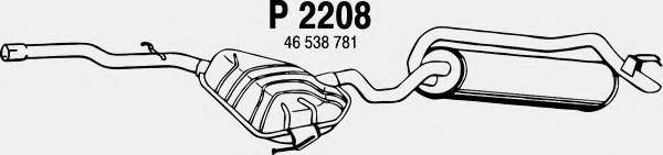 Глушитель выхлопных газов конечный P2208 FENNO
