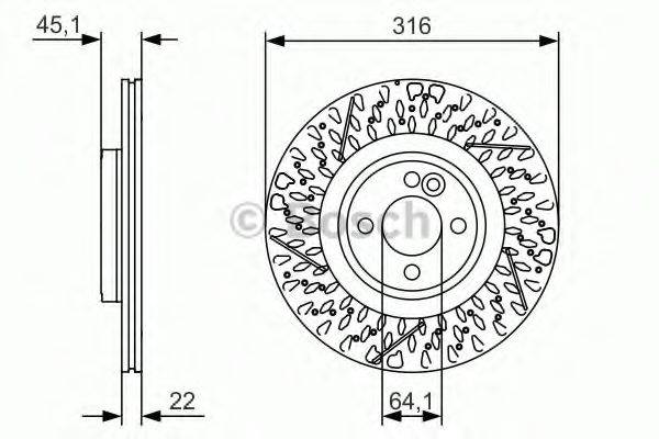 Тормозной диск 0 986 479 583 BOSCH