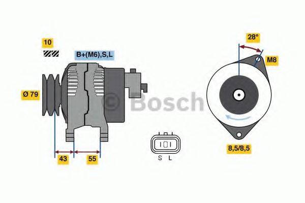 Генератор 0 986 080 130 BOSCH