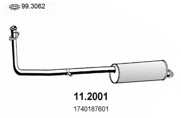 Предглушитель выхлопных газов 11.2001 ASSO