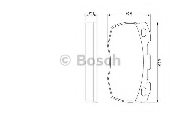 Комплект тормозных колодок 0 986 424 286 BOSCH