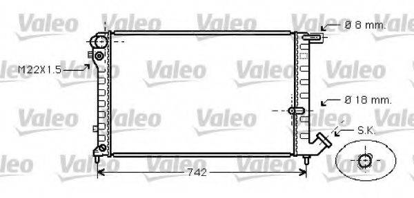 Радиатор, охлаждение двигателя 731752 VALEO