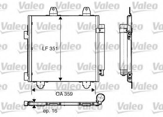 Конденсатор, кондиционер 818013 VALEO