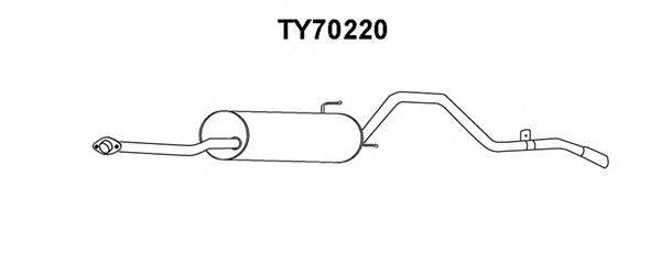 Глушитель выхлопных газов конечный TY70220 VENEPORTE