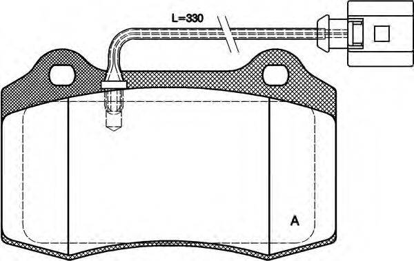 Комплект тормозных колодок, дисковый тормоз BPA0434.01 OPEN PARTS
