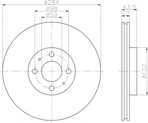 Тормозной диск MDC616 MINTEX