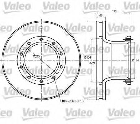 Тормозной диск 187013 VALEO