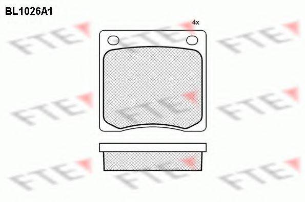 Комплект тормозных колодок, дисковый тормоз BL1026A1 FTE