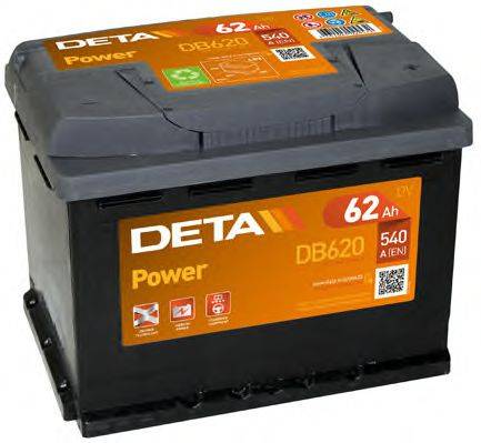 Стартерная аккумуляторная батарея DB620 DETA
