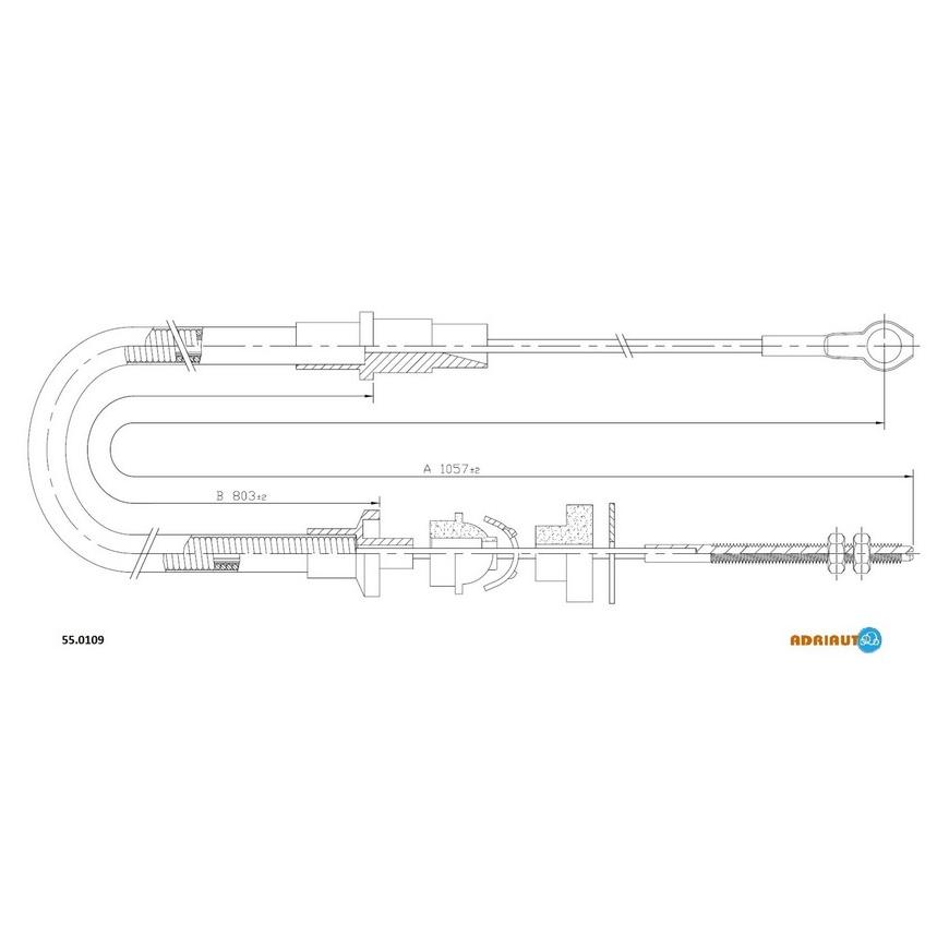 Трос сцепления 1060mm/845mm