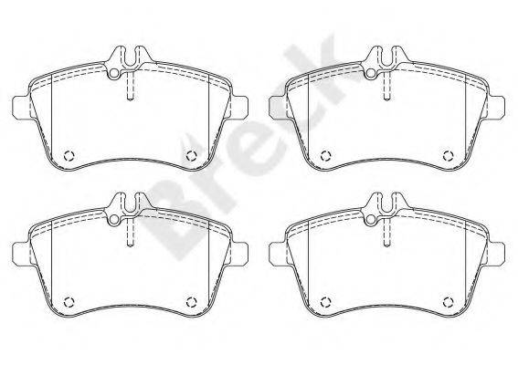 Комплект тормозных колодок, дисковый тормоз 23881 00 701 10 BRECK