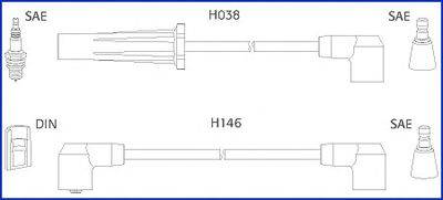 Комплект проводов зажигания 134448 HITACHI