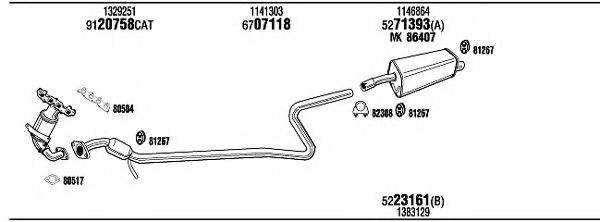 Система выпуска ОГ FOT16085 WALKER