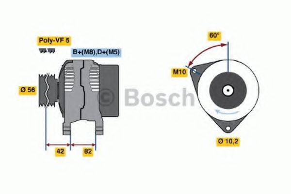 0 123 510 045 BOSCH Генератор 0 123 510 045 BOSCH