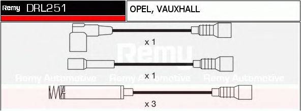 Комплект проводов зажигания DRL251 REMY