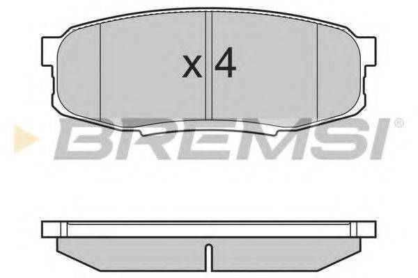 Комплект тормозных колодок, дисковый тормоз BP3382 BREMSI