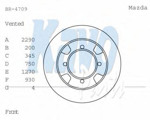 Тормозной диск BR-4709 KAVO PARTS