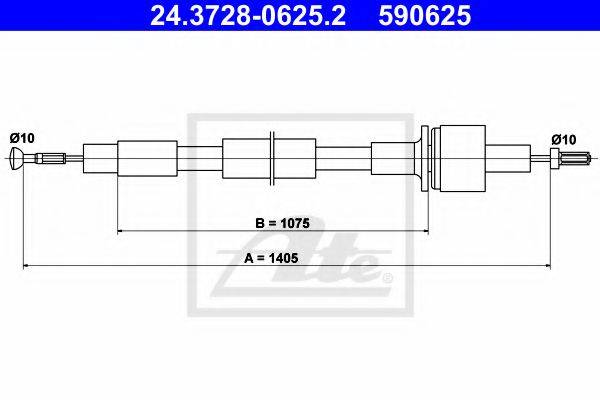 Трос, управление сцеплением FKS10011 FTE