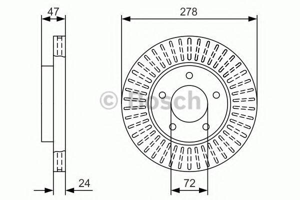 Тормозной диск 0 986 479 A52 BOSCH