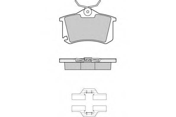Комплект тормозных колодок, дисковый тормоз 12-1175 E.T.F.