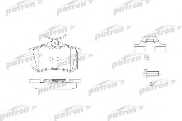 Комплект тормозных колодок, дисковый тормоз PBP1491 PATRON