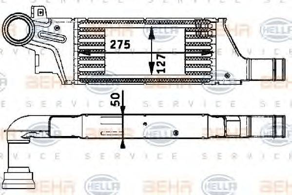 Интеркулер 8ML 376 723-281 HELLA