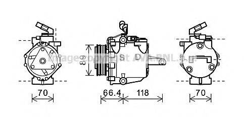 Компрессор, кондиционер MTK225 AVA QUALITY COOLING