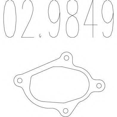 Прокладка, труба выхлопного газа 02.9849 MTS