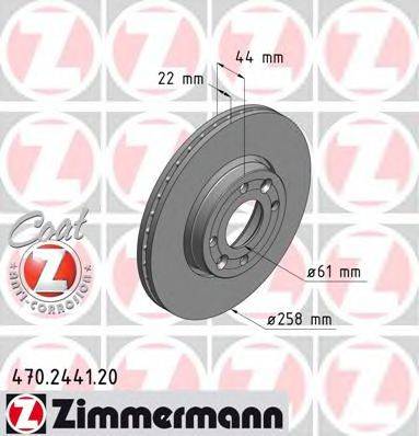 Тормозной диск 470.2441.20 ZIMMERMANN