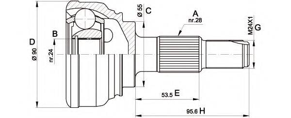 Шарнирный комплект, приводной вал CVJ5082.10 OPEN PARTS