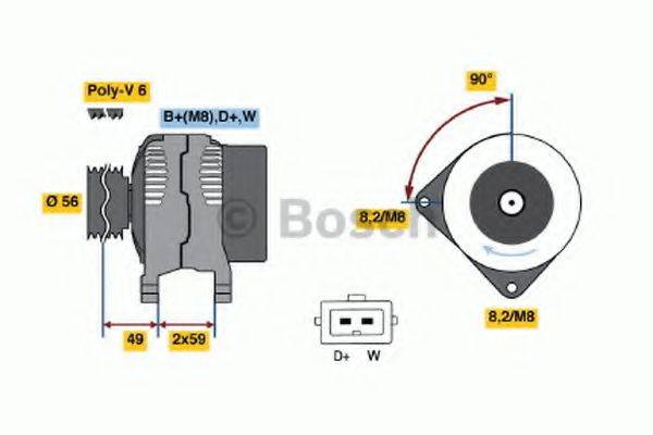 Генератор 0 986 040 990 BOSCH