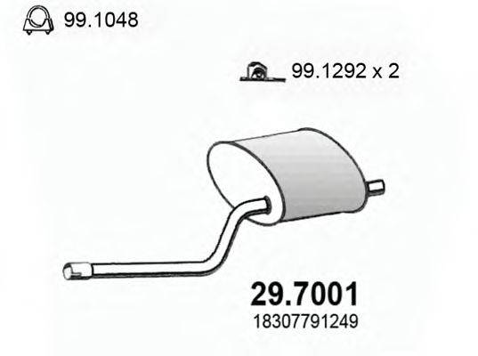 Глушитель выхлопных газов конечный 29.7001 ASSO