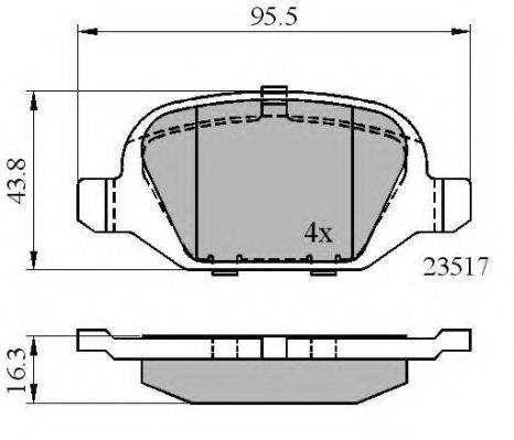 Комплект тормозных колодок, дисковый тормоз NP2646 NATIONAL
