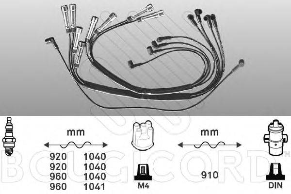 Комплект проводов зажигания 7164 BOUGICORD