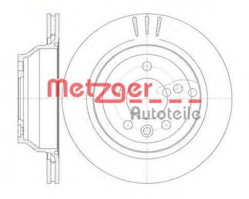 Тормозной диск 6110344 METZGER