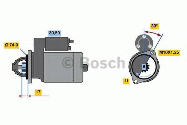 Стартер 0 986 023 910 BOSCH