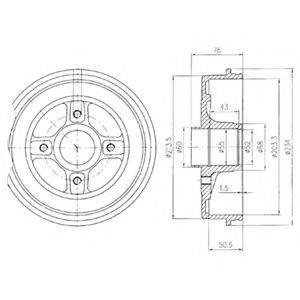 Тормозной барабан BF423 DELPHI