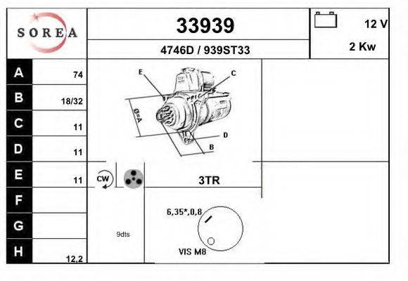 Стартер 33939 EAI