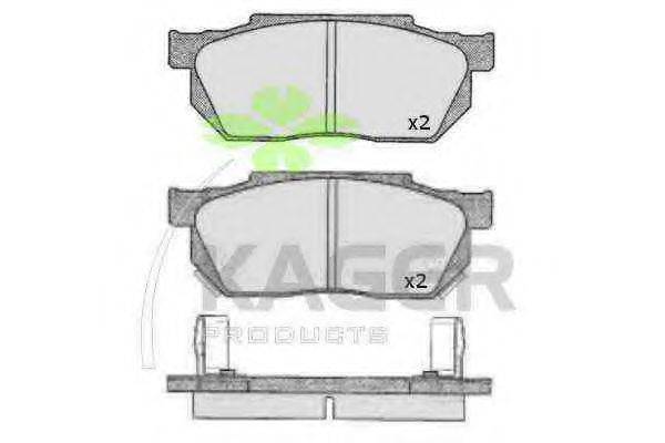 Комплект тормозных колодок, дисковый тормоз 35-0250 KAGER