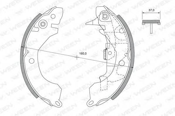 Комплект тормозных колодок 152-2308 WEEN
