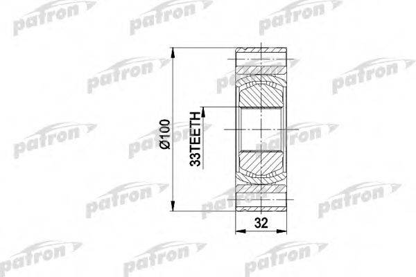 Шарнирный комплект, приводной вал PCV3001 PATRON