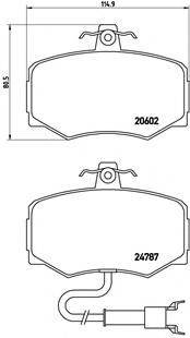 Комплект тормозных колодок, дисковый тормоз P 36 009 BREMBO