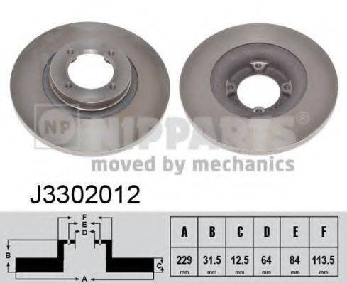 Тормозной диск J3302012 NIPPARTS