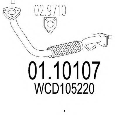 Труба выхлопного газа 01.10107 MTS