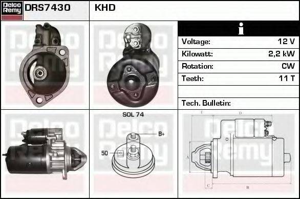 Стартер DRS7430 REMY