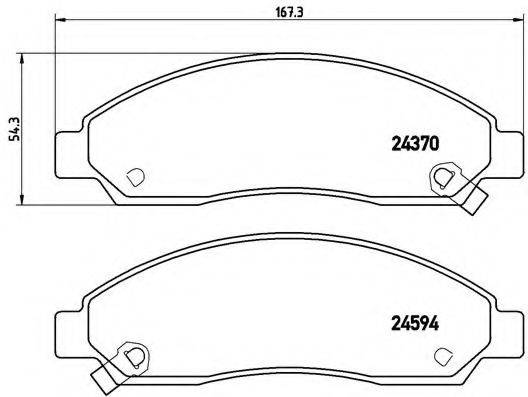 Комплект тормозных колодок, дисковый тормоз P 34 005 BREMBO