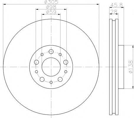 Тормозной диск MDC2341 MINTEX